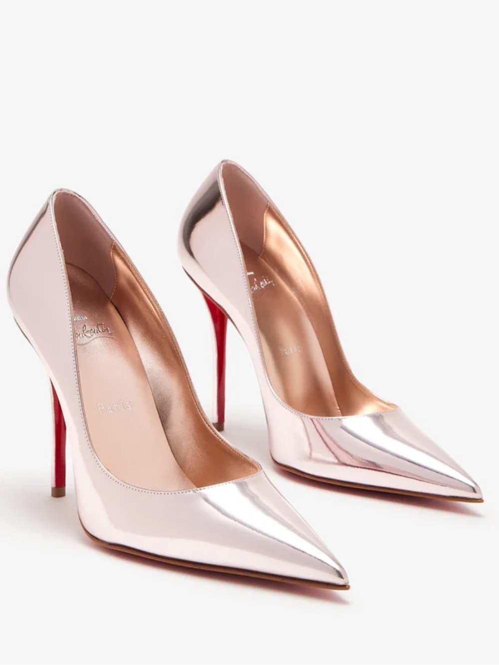 Women's Metallic blush pink Christian Louboutin Miss Z 100